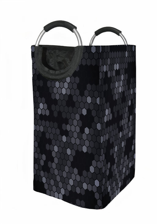 black and white hexagon pattern Laundry Hamper | Laundry Basket