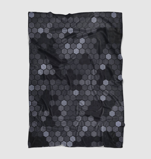 black and white hexagon pattern Ultra soft fleece blanket