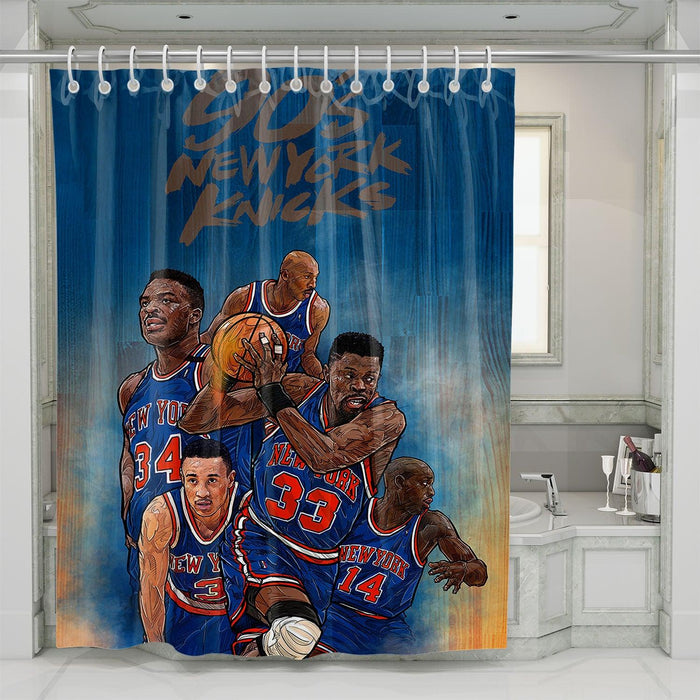 best 90s new york knicks shower curtains