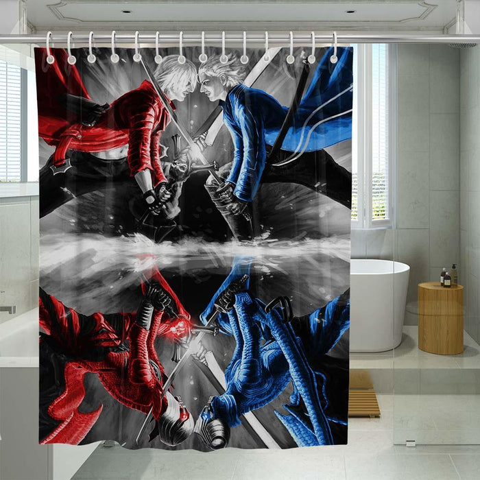 black and white dog shower curtains