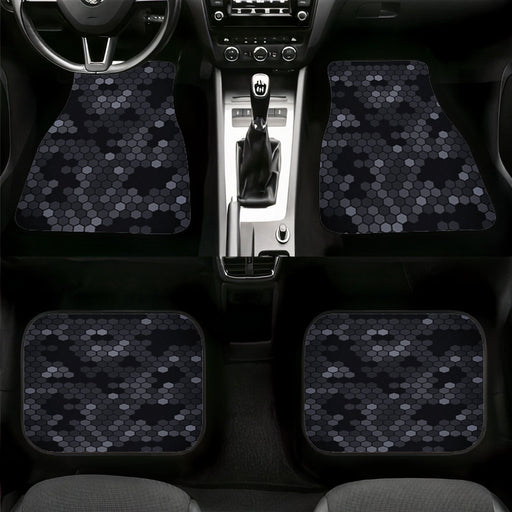 black and white hexagon pattern Car floor mats Universal fit