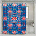 chicago cube blue college shower curtains