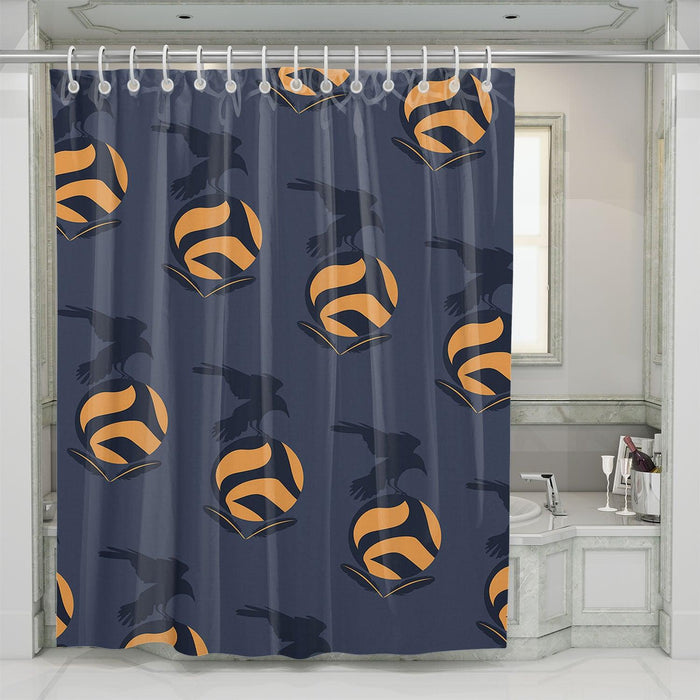 black crows of karasuno haikyuu shower curtains