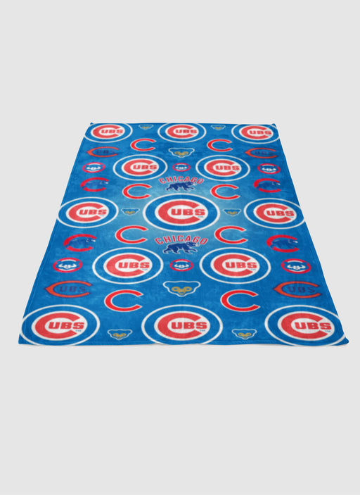 chicago cube blue college soft fleece blanket