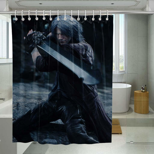 black dog roar shower curtains