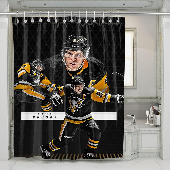 best player sidney crosby nhl shower curtains