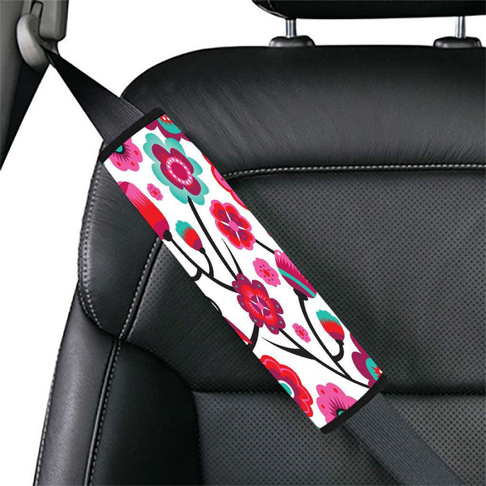 black stem with purple flower Car seat belt cover