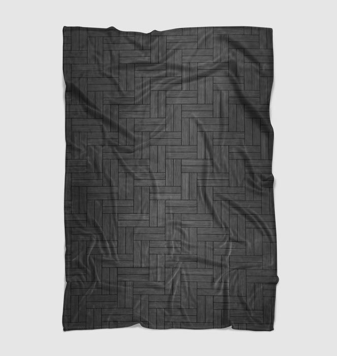 black wood pattern dark Ultra soft fleece blanket