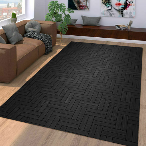 black wood pattern dark Living room carpet rugs