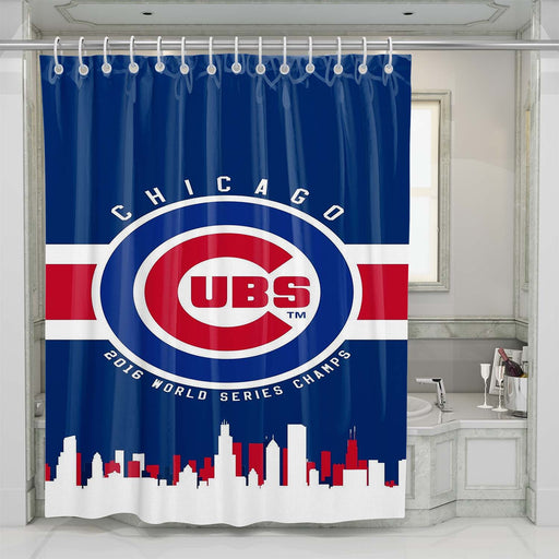 chicago cubs american mlb shower curtains