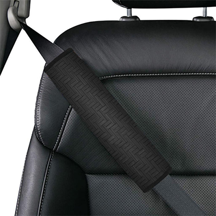 black wood pattern dark Car seat belt cover