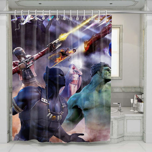 black panther marvel heroes shower curtains