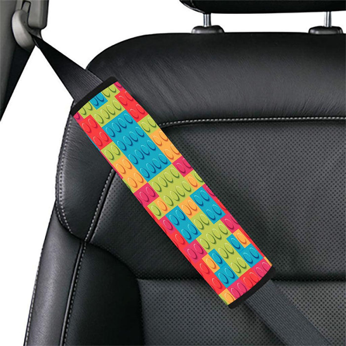 block rainbow lego art Car seat belt cover