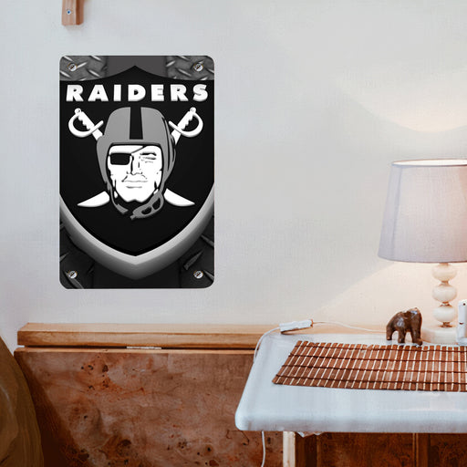 bevel logo of oakland raiders Poster Metal print wall art