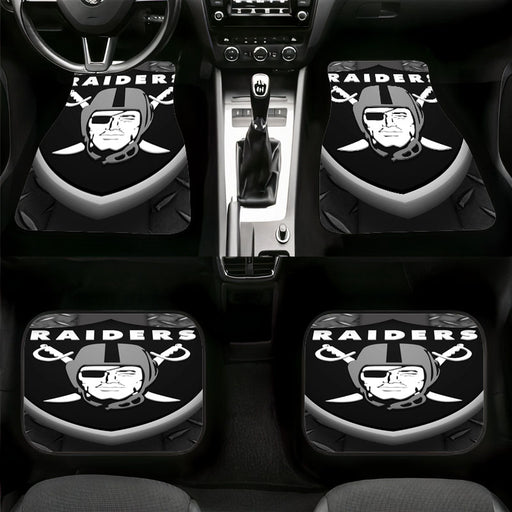 bevel logo of oakland raiders Car floor mats Universal fit