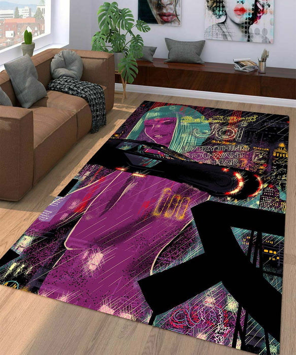 blade runner 2049 car Living room carpet rugs