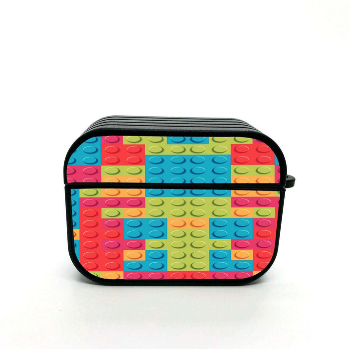 block rainbow lego art airpods case