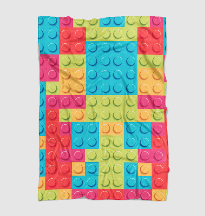 block rainbow lego art Ultra soft fleece blanket