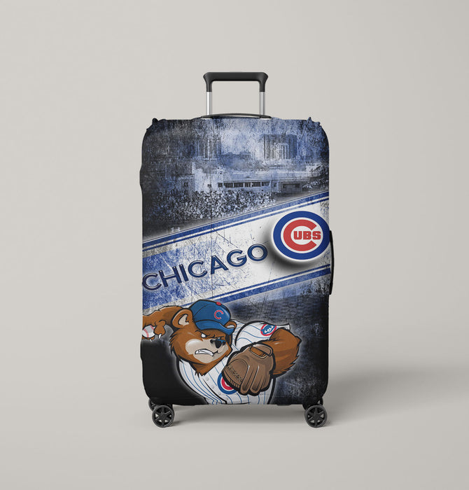 chicago cubs logo 3 Luggage Cover | suitcase