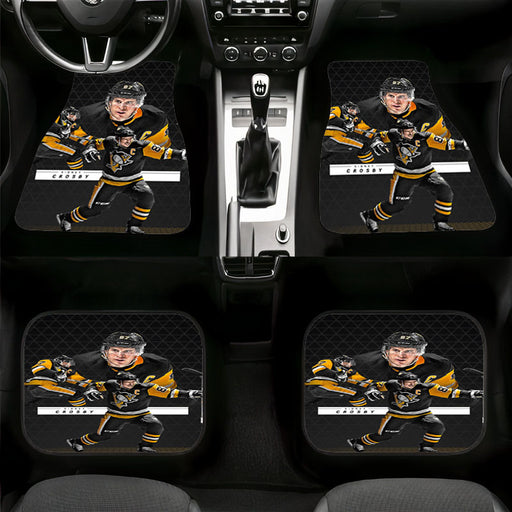 black and yellow sidney crosby Car floor mats Universal fit