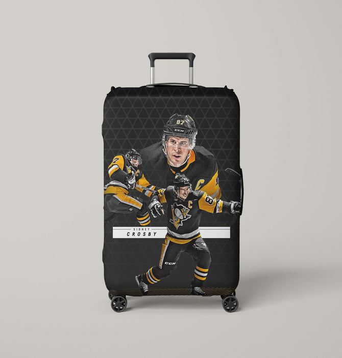 black and yellow sidney crosby Luggage Covers | Suitcase