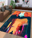 blade runner 2049 japan futuristic place Living room carpet rugs