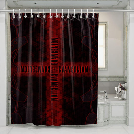 bloody evengelion x evangelion shower curtains