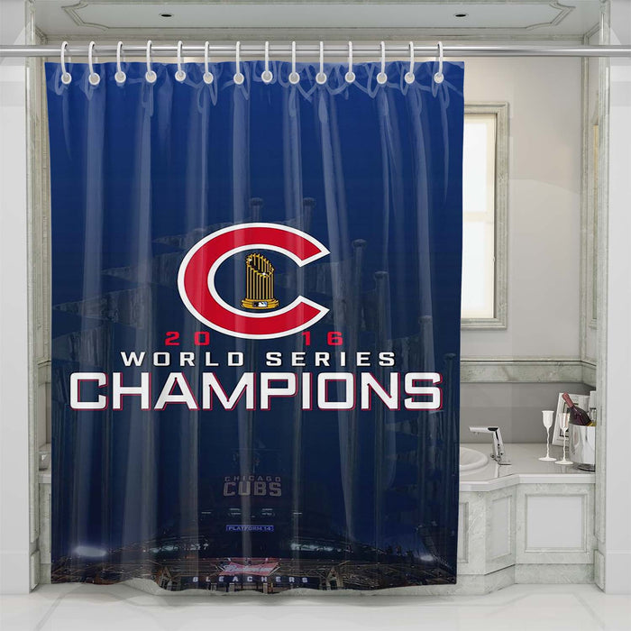 chicago cubs world champs shower curtains