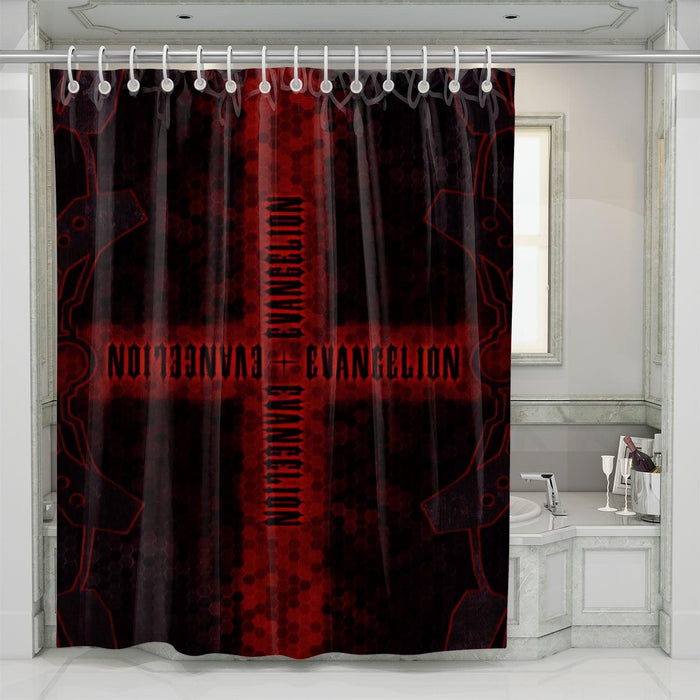 bloody evengelion x evangelion shower curtains