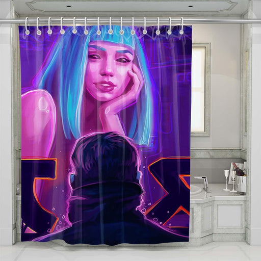 blade runner 2049 painting shower curtains