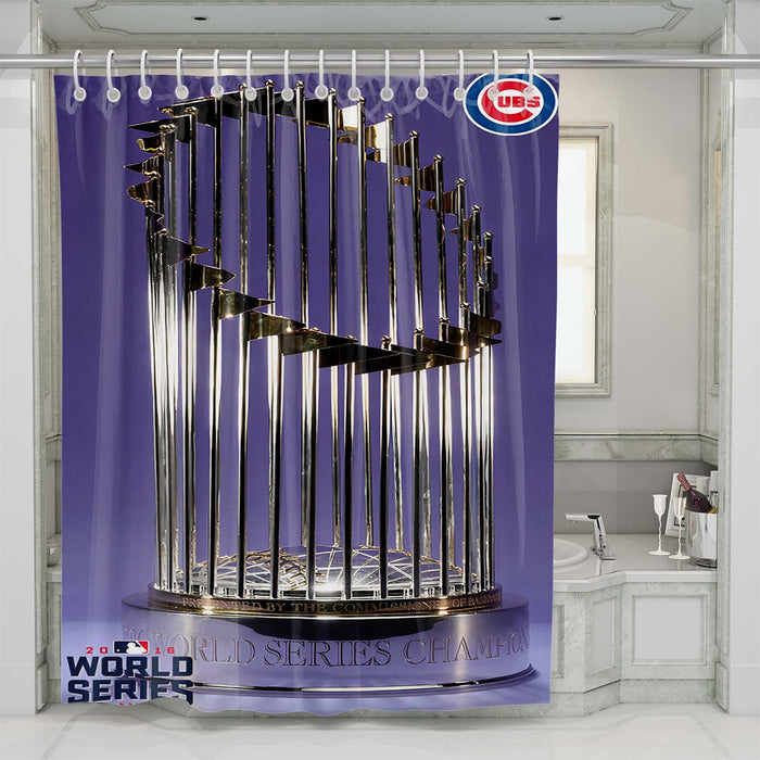 chicago cubs world series champs shower curtains