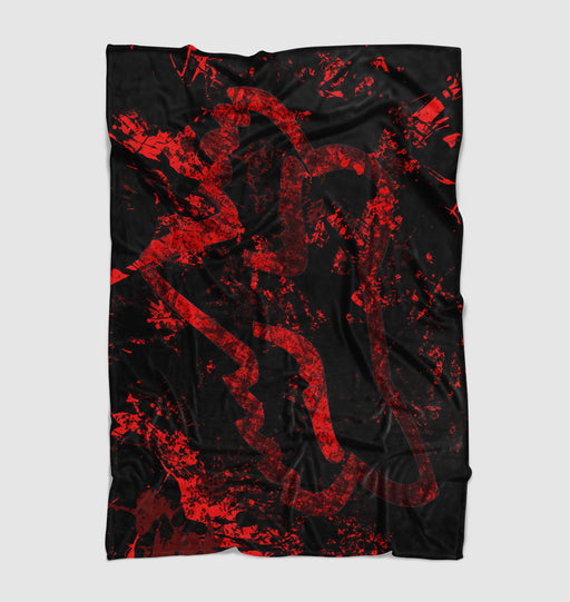 bloody grunge fox racing Ultra soft fleece blanket