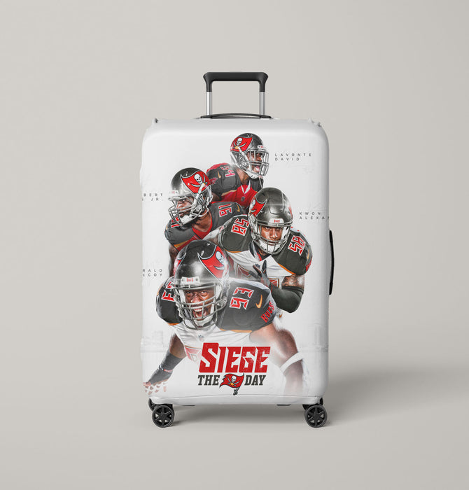 big four tampa bay buccaneers seige the day Luggage Covers | Suitcase