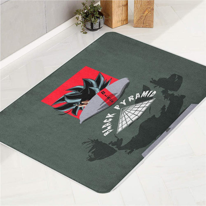 black pyramid dragon ball jacket bath rugs