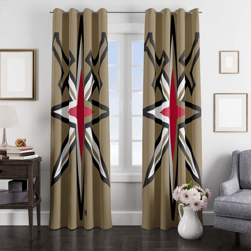 big nhl team vgk logo icon window Curtain