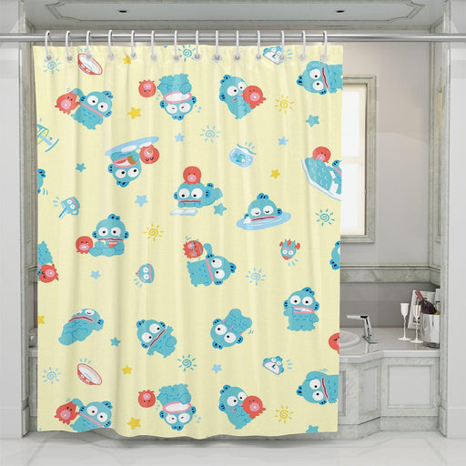 blue character koya rap monster shower curtains