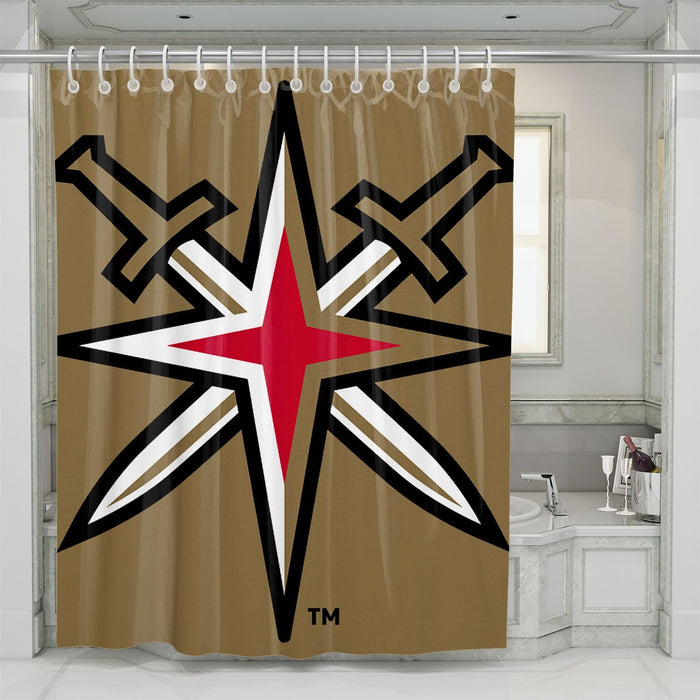 big nhl team vgk logo icon shower curtains