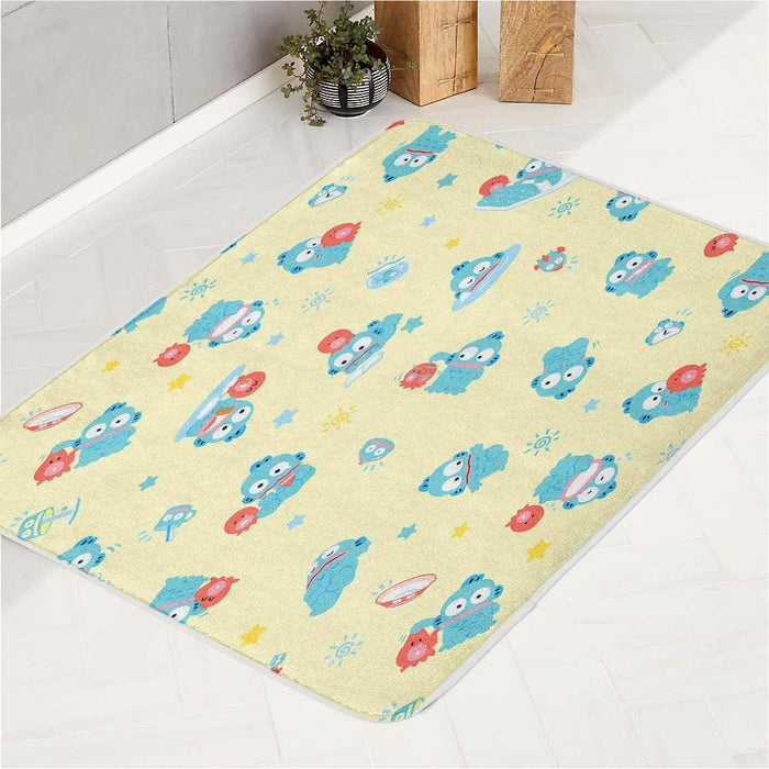 blue character koya rap monster bath rugs