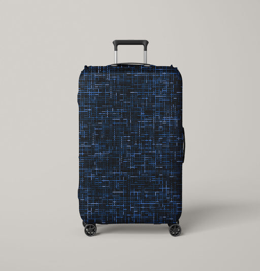 blue cross abstract pattern Luggage Cover | suitcase