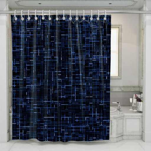 blue cross abstract pattern shower curtains