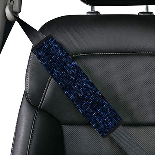 blue cross abstract pattern Car seat belt cover