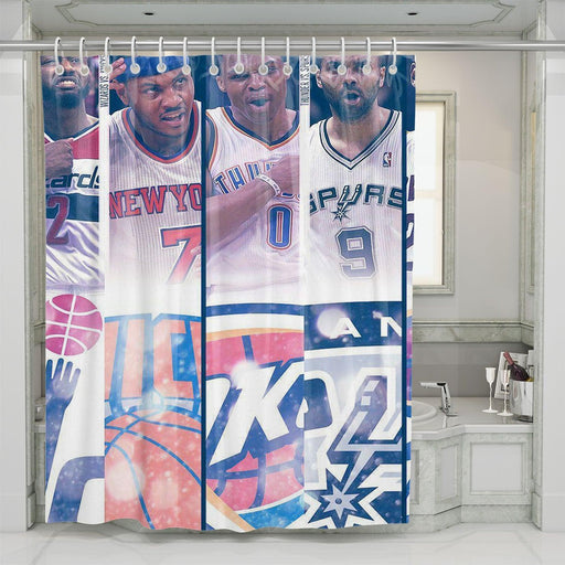 big player nba shower curtains