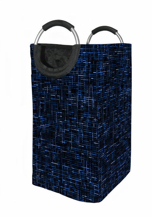 blue cross abstract pattern Laundry Hamper | Laundry Basket