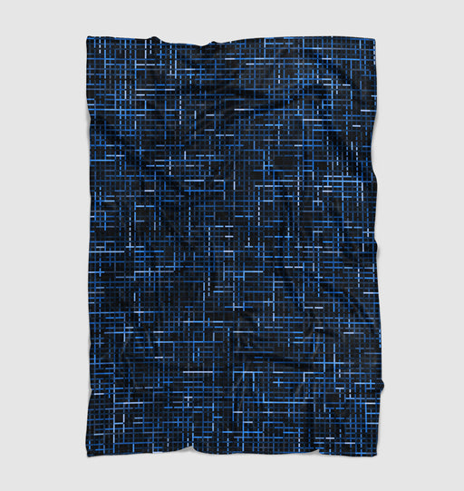 blue cross abstract pattern Ultra soft fleece blanket