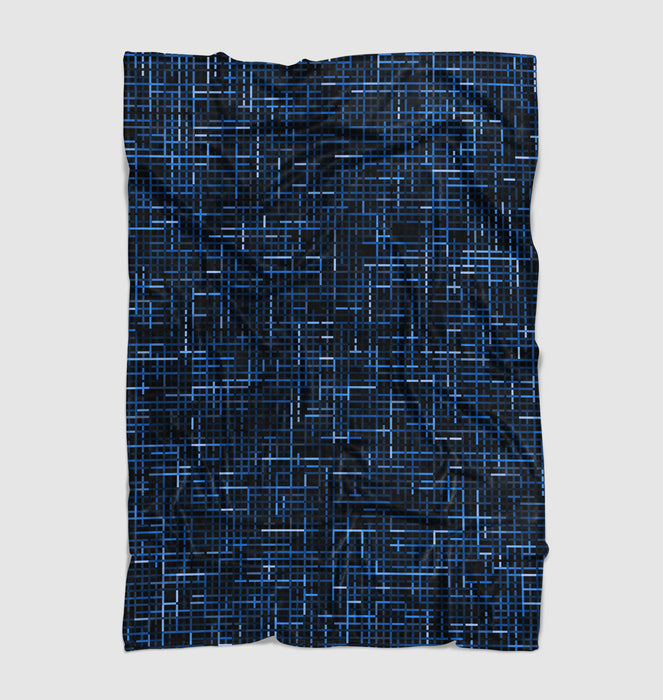 blue cross abstract pattern Ultra soft fleece blanket