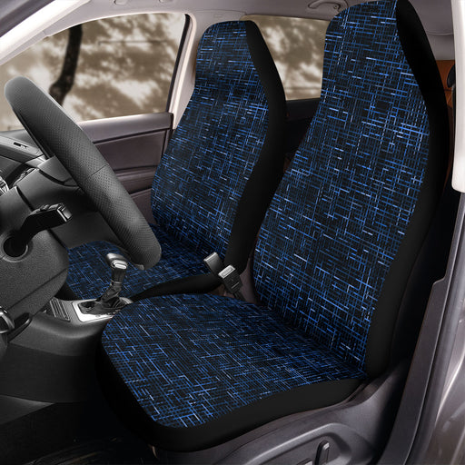 blue cross abstract pattern Car Seat Covers