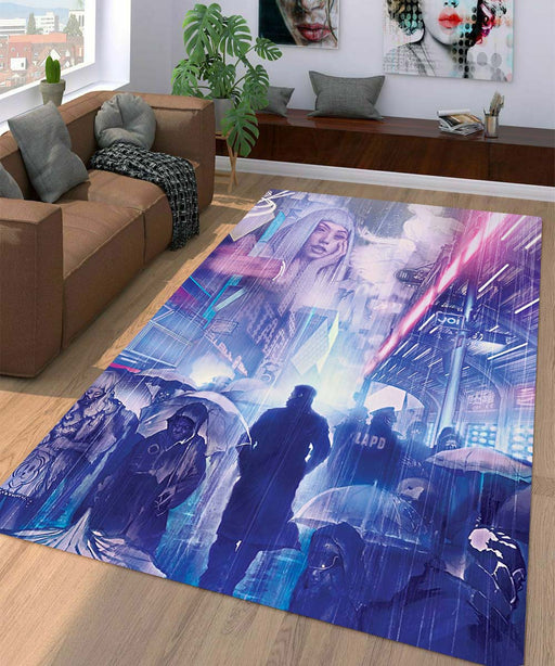 blade runner city Living room carpet rugs