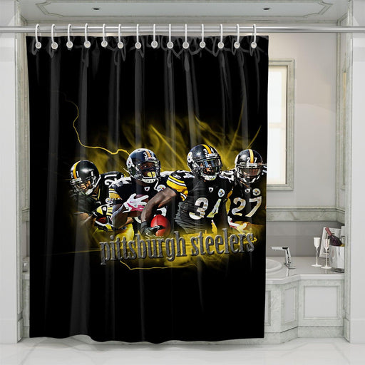 big player of pittsburgh steelers shower curtains