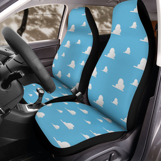 blue sky white cloud from toy story Car Seat Covers