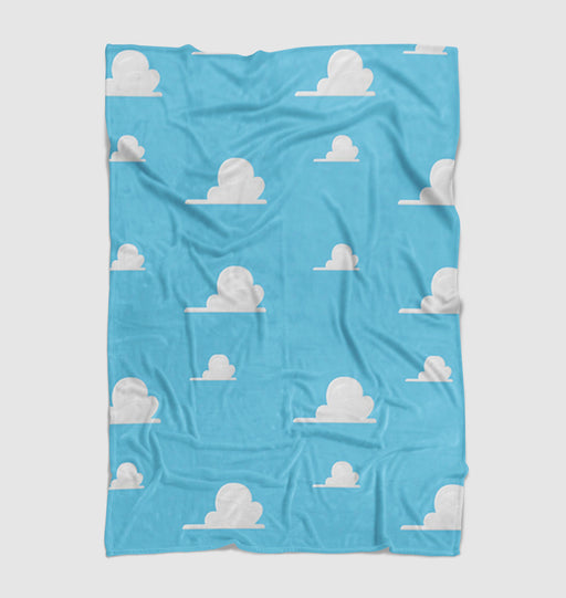 blue sky white cloud from toy story Ultra soft fleece blanket